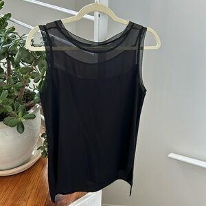Vince black silk sleeveless top small